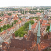 Polen: Blick von der Marienkirche in Gdansk / Danzig