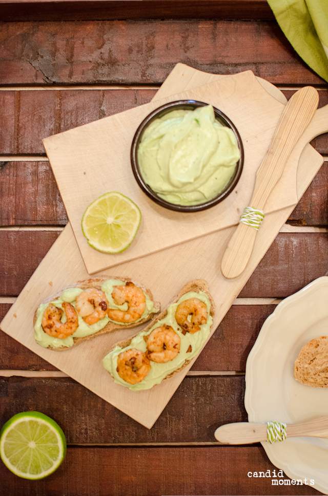 Avocado-Aufstrich mit Shrimps