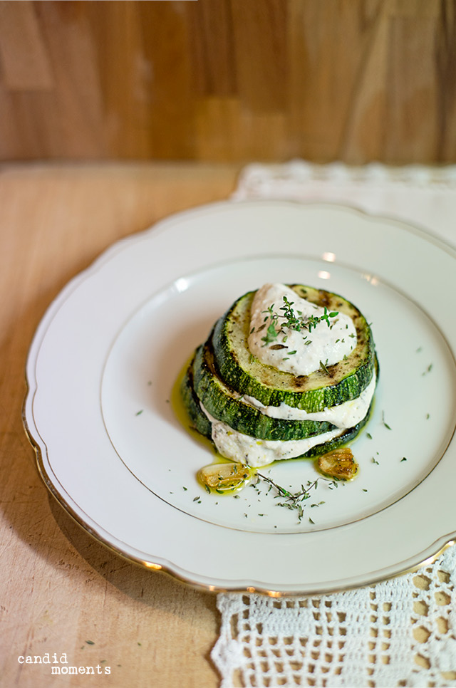 Zucchini-Frischkäse-Türmchen